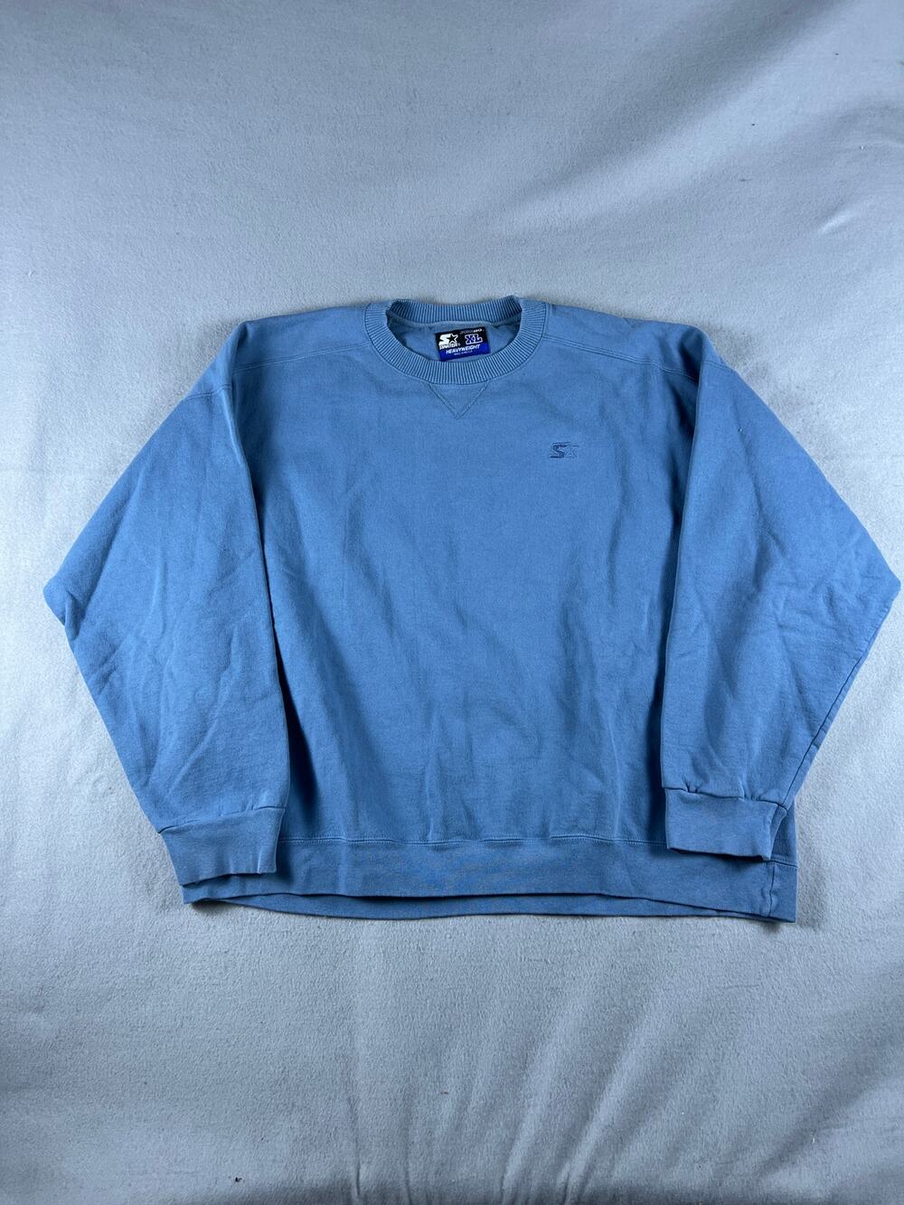 Vintage Starter Pro 80 Sweatshirt Mens XL Blue Crewneck Blank Pullover Classic